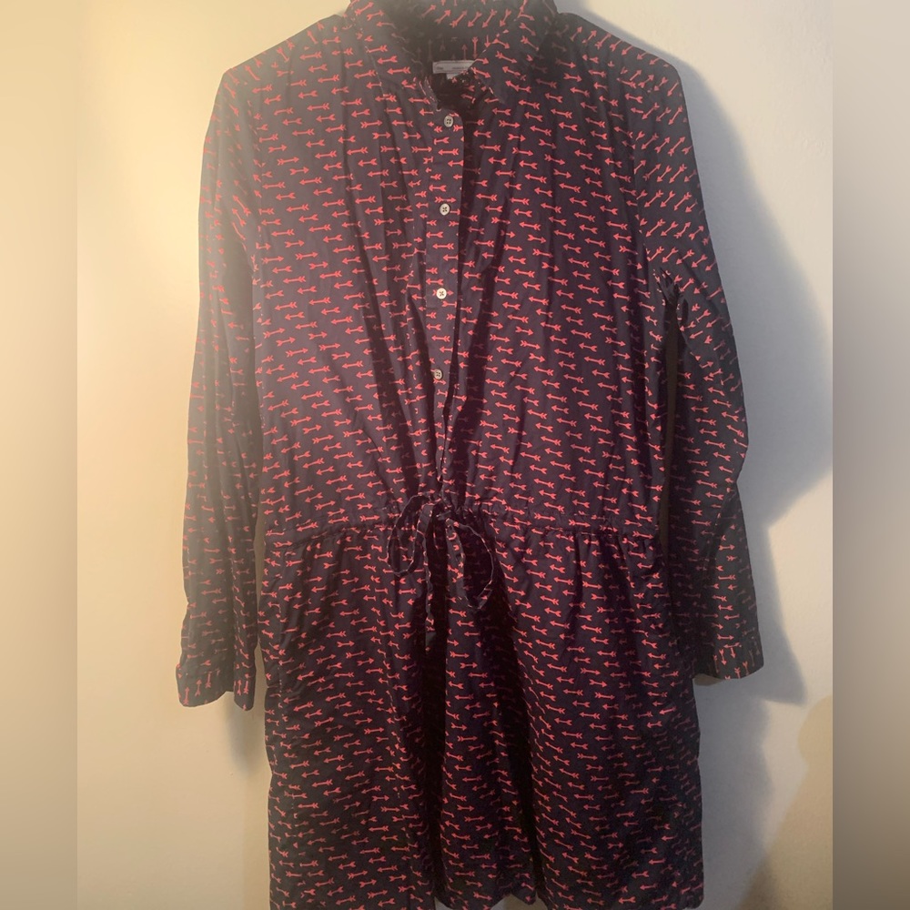 The Gap, A Used Button Up Dress, Navy Blue ( Red Arrows ) View 5